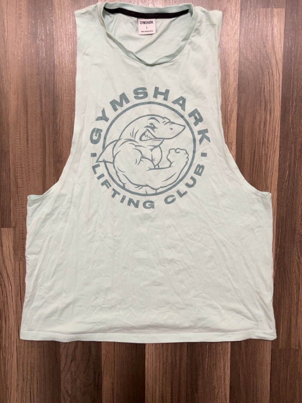 Gymshark Men’s Large Mint-Blue Lifting Club Tank Top